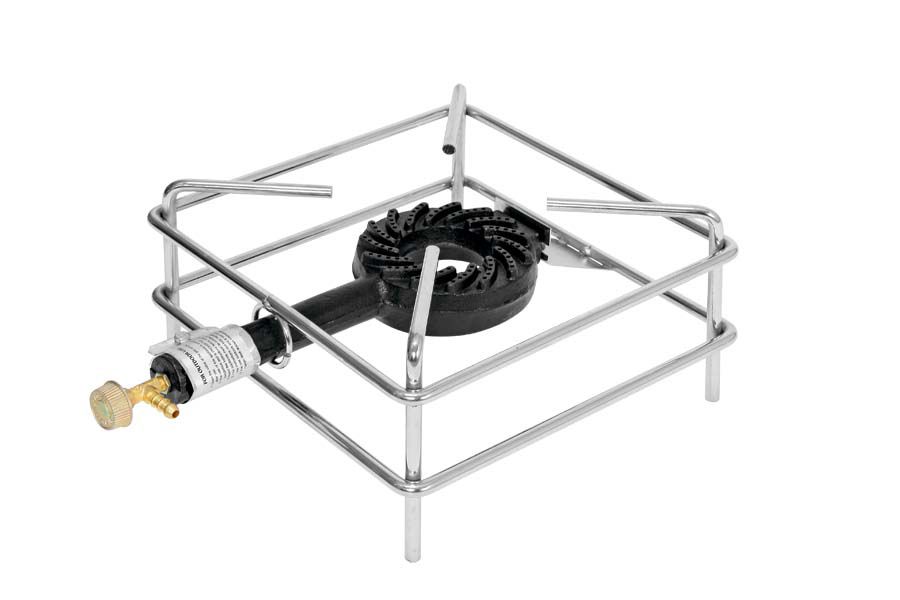 Réchaud à gaz 30x30 cm en fil d'acier chromé