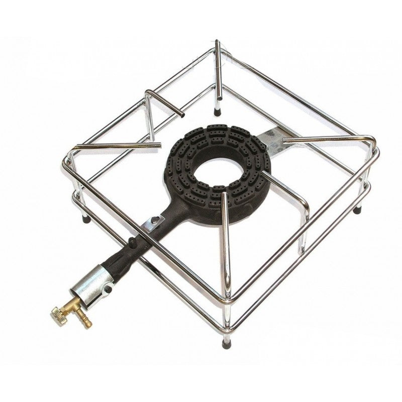 Réchaud à gaz 30x30 cm en fil d'acier chromé