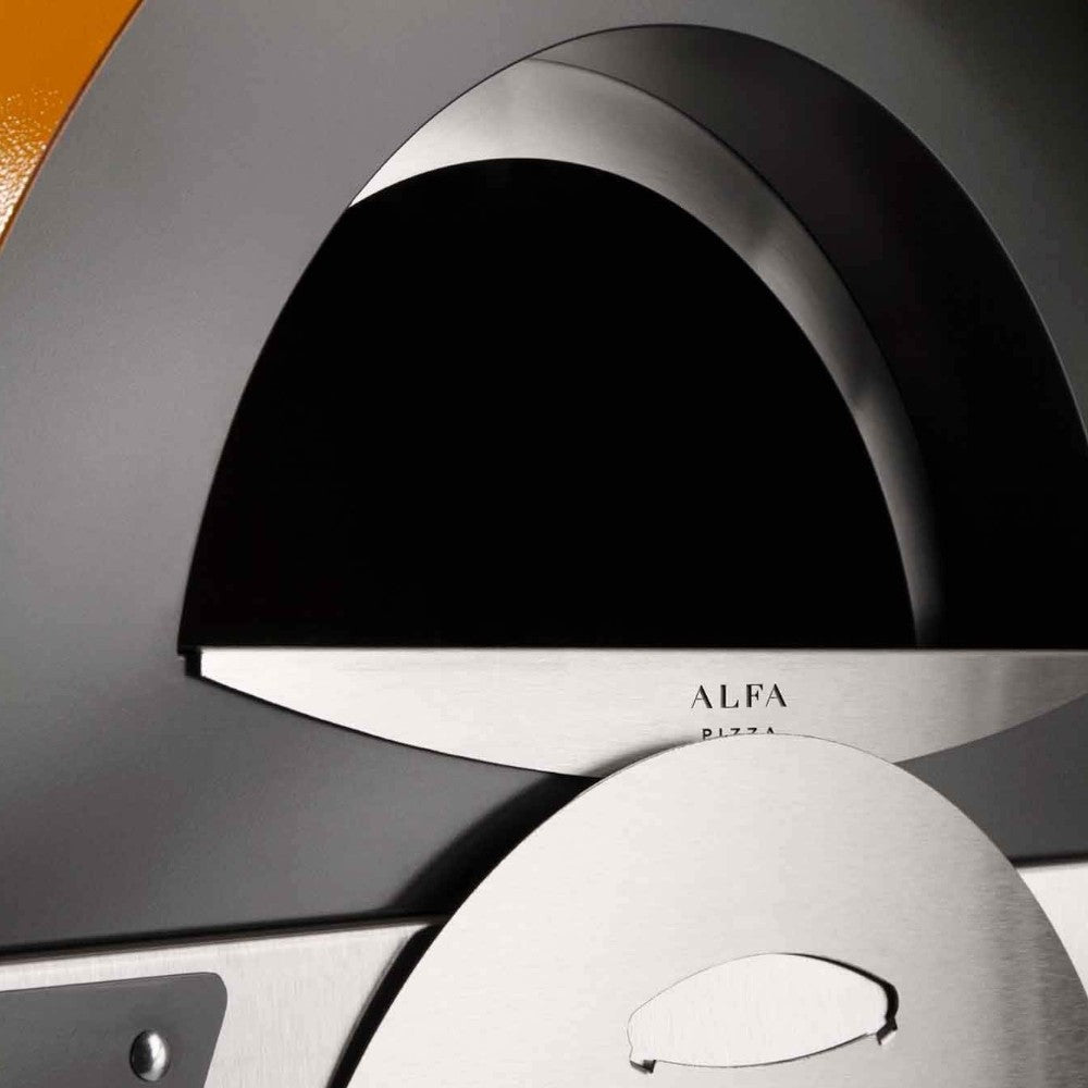 Forno a legna in acciaio inox da 2 pizze con piano refrattario e pirometro 91x70xH118 cm Ciao