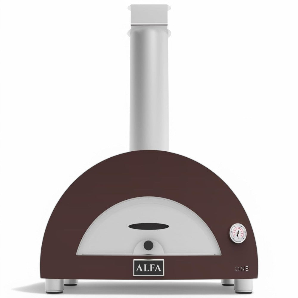 Forno a legna portatile in acciaio da 1 pizza con pirometro 73x55xH105 cm Nano