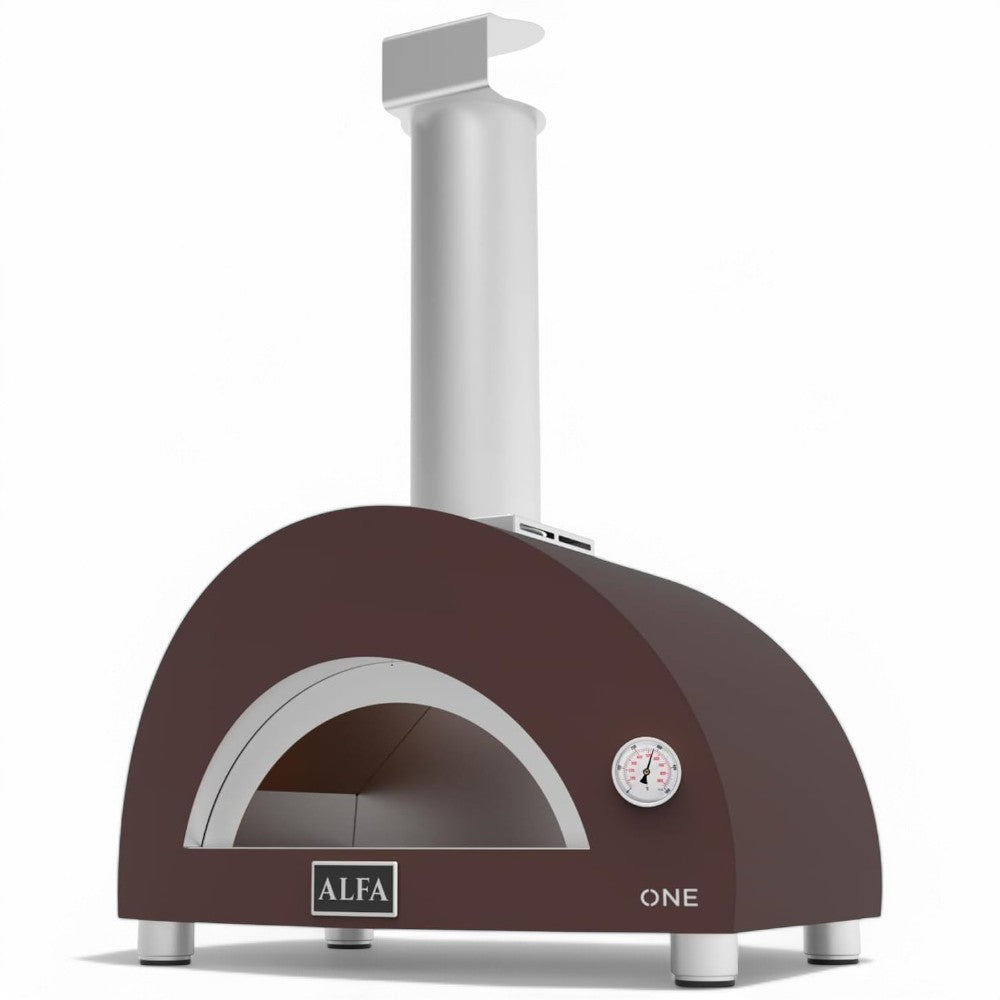 Forno a legna portatile in acciaio da 1 pizza con pirometro 73x55xH105 cm Nano