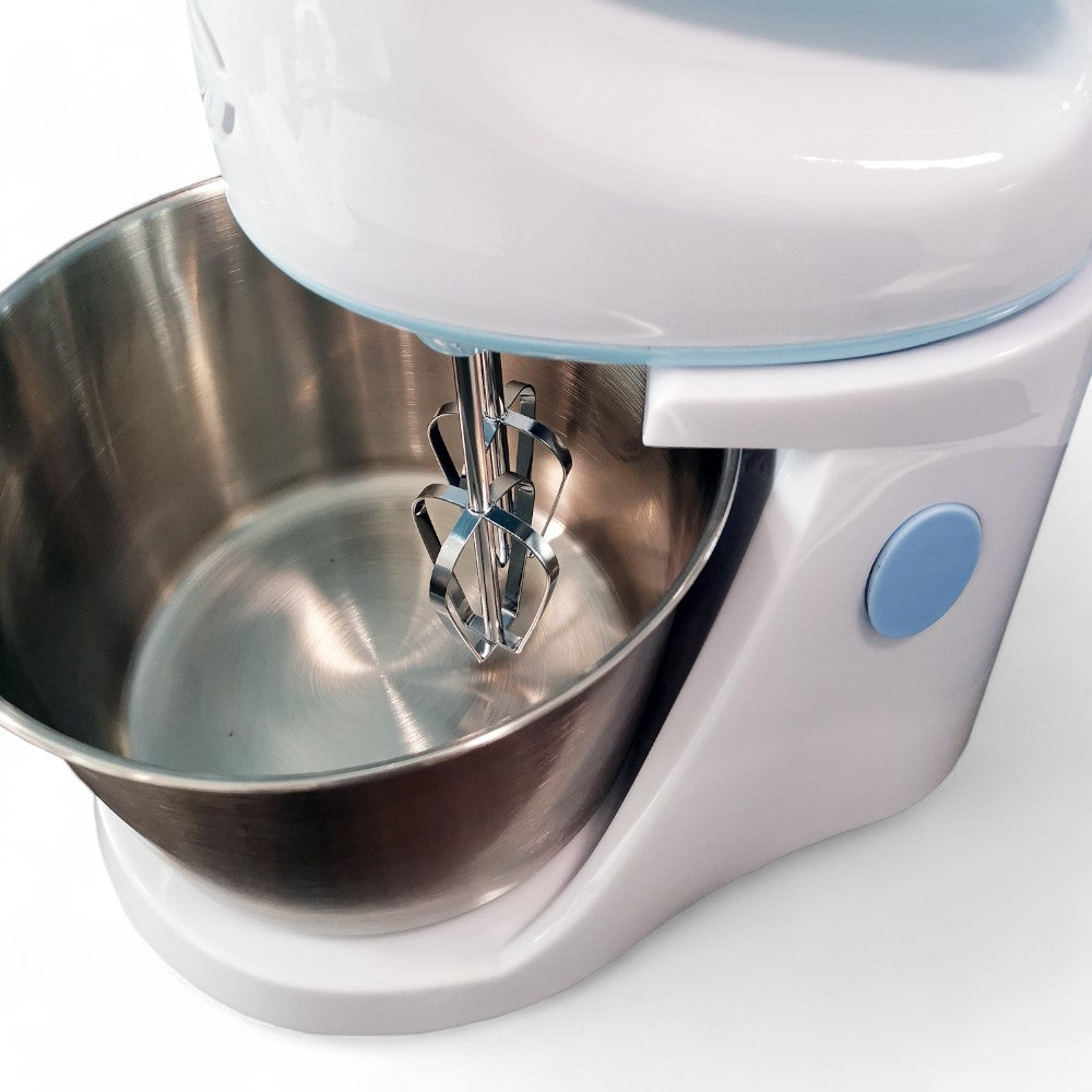 Mixer con fruste e ciotola in acciaio inox 150 Watt con 5 impostazioni di velocità