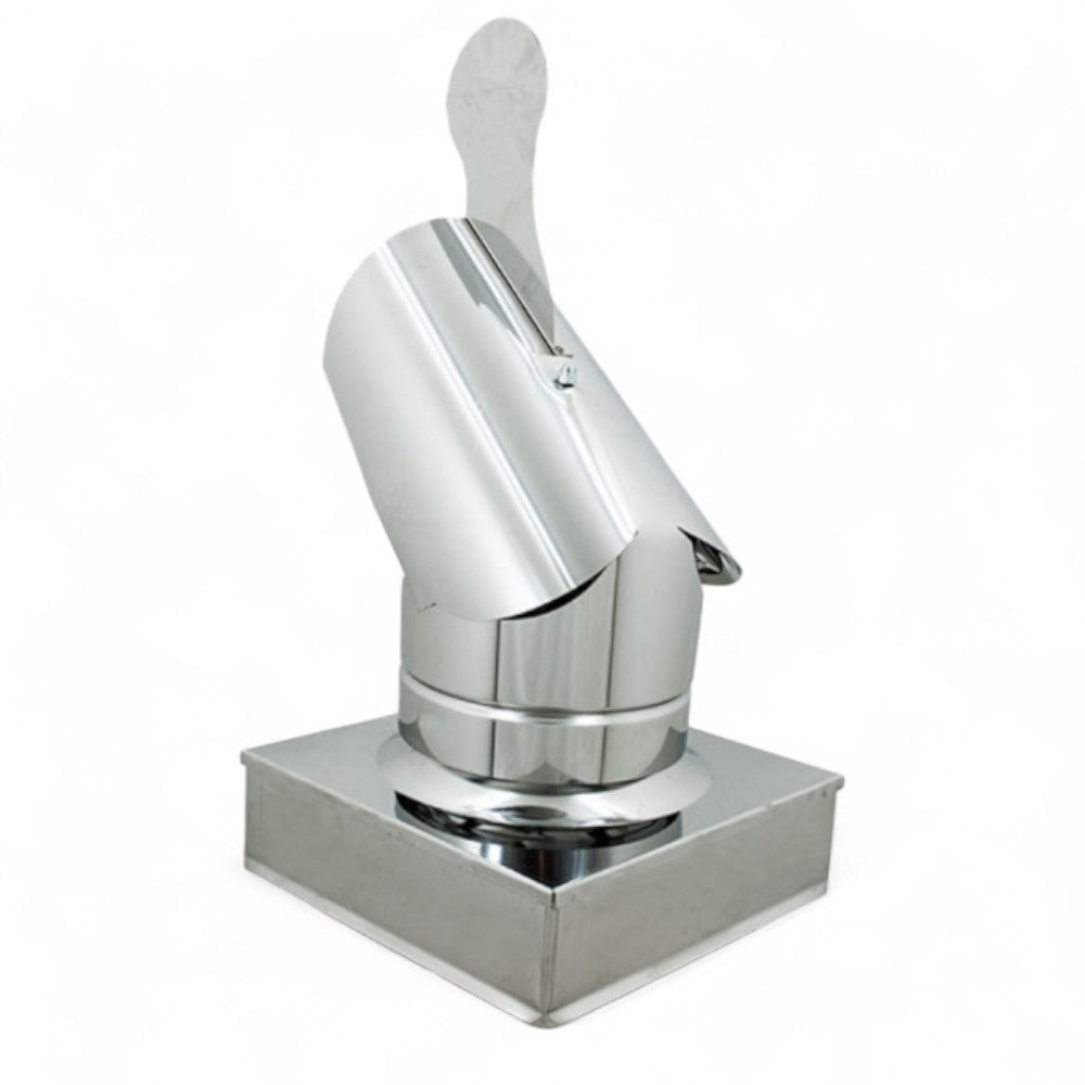 Fumaiolo in acciaio inox quadro a gallo