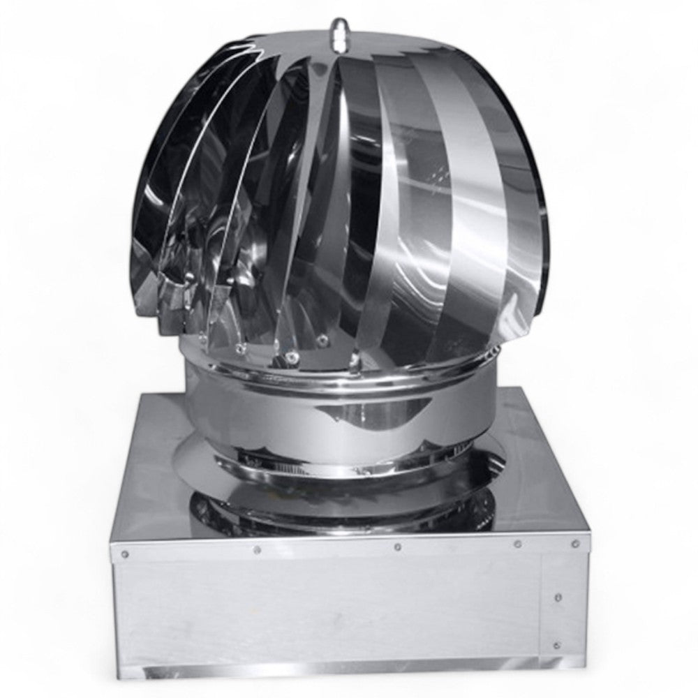 Fumaiolo in acciaio inox quadro radiante sfera girevole