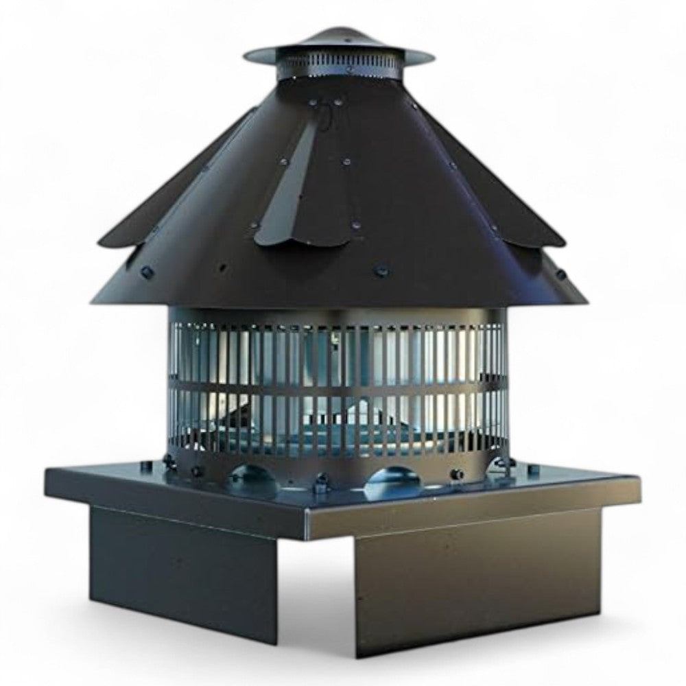 Fumaiolo elettrico in lamiera zincata da 32x32 cm a 42x42 cm