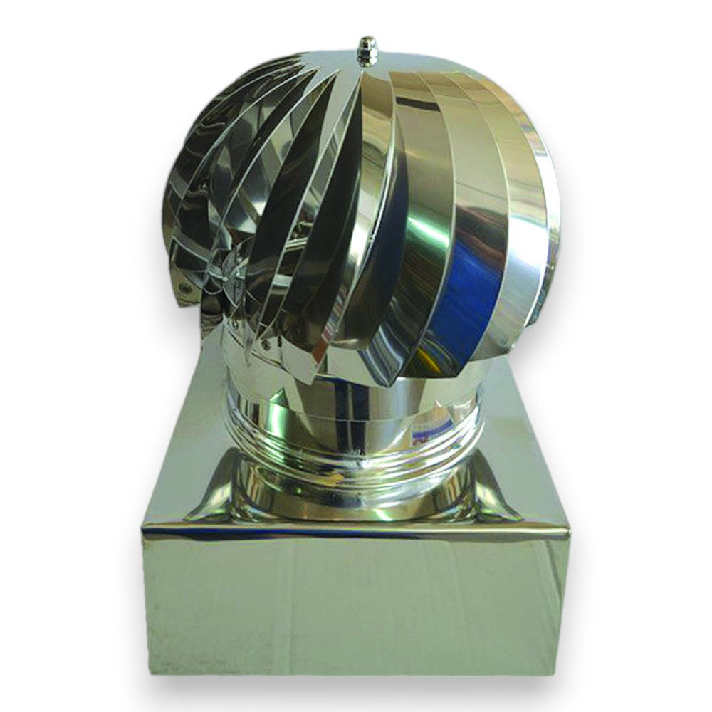 Cheminée à Tête Radiante Pivotante Carrée - 27x27 cm en Inox