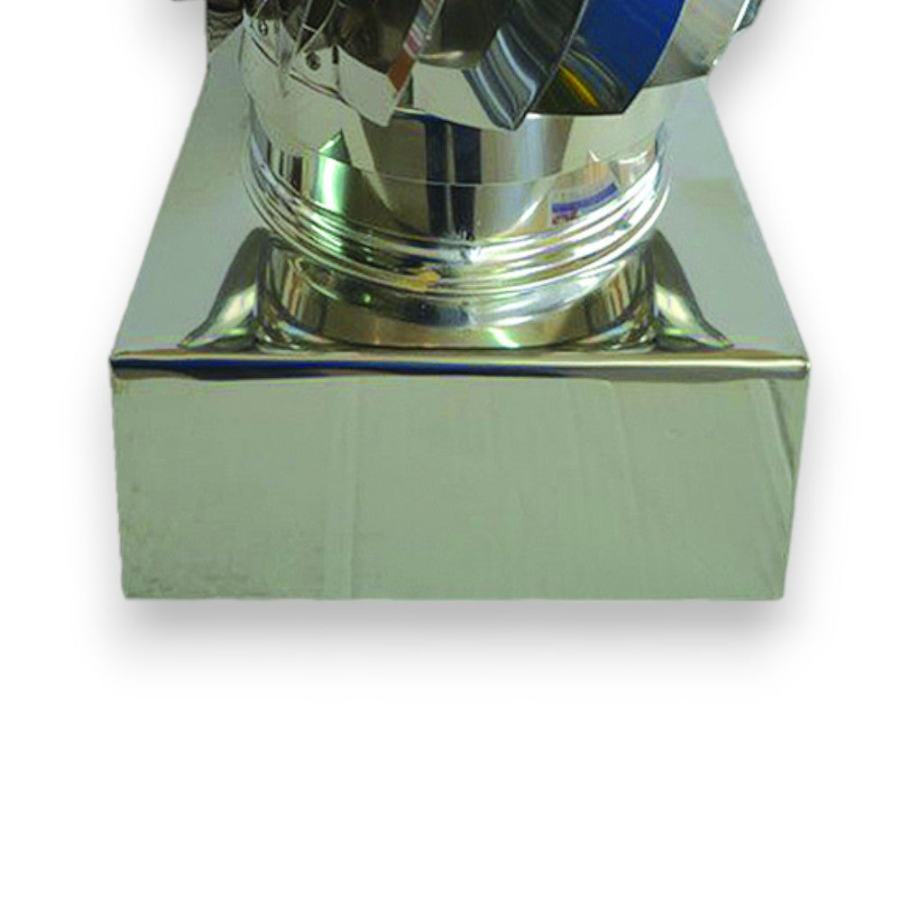 Cheminée à Tête Radiante Pivotante Carrée - 27x27 cm en Inox