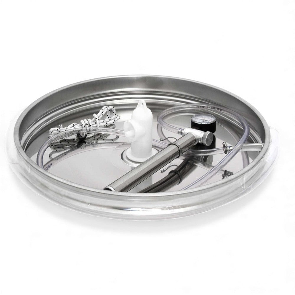 Galleggiante ad aria in acciaio inox con kit completo per fusti e contenitori