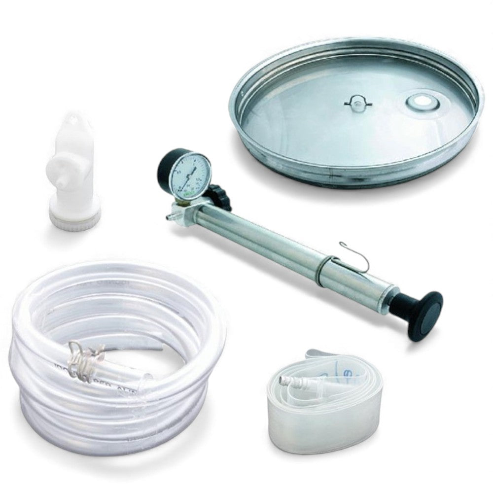 Galleggiante ad aria in acciaio inox con kit completo per fusti e contenitori