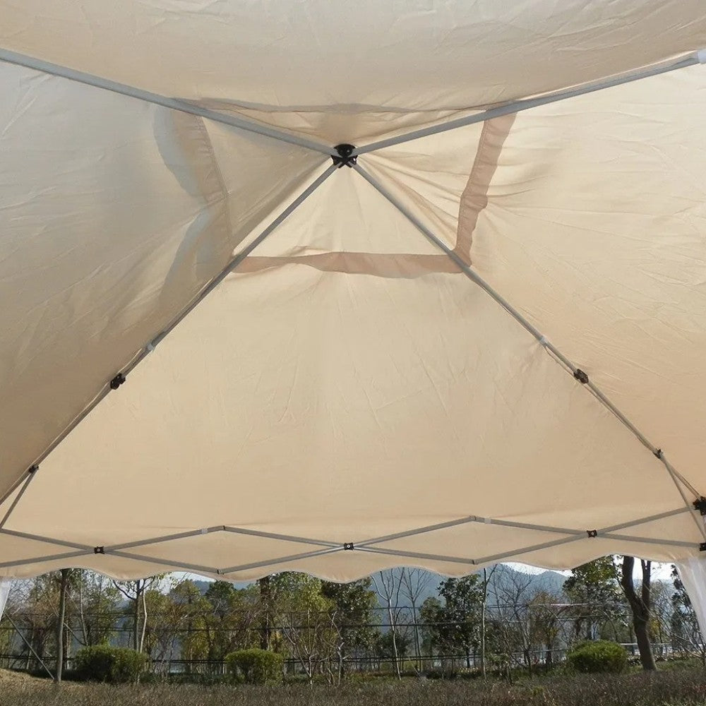 Gazebo richiudibile con tessuto oxford bianco 3x3 mt