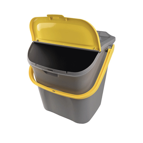 Set 3 pezzi pattumiera verticale 28 L Eco way 39x37xH41 cm per esterno