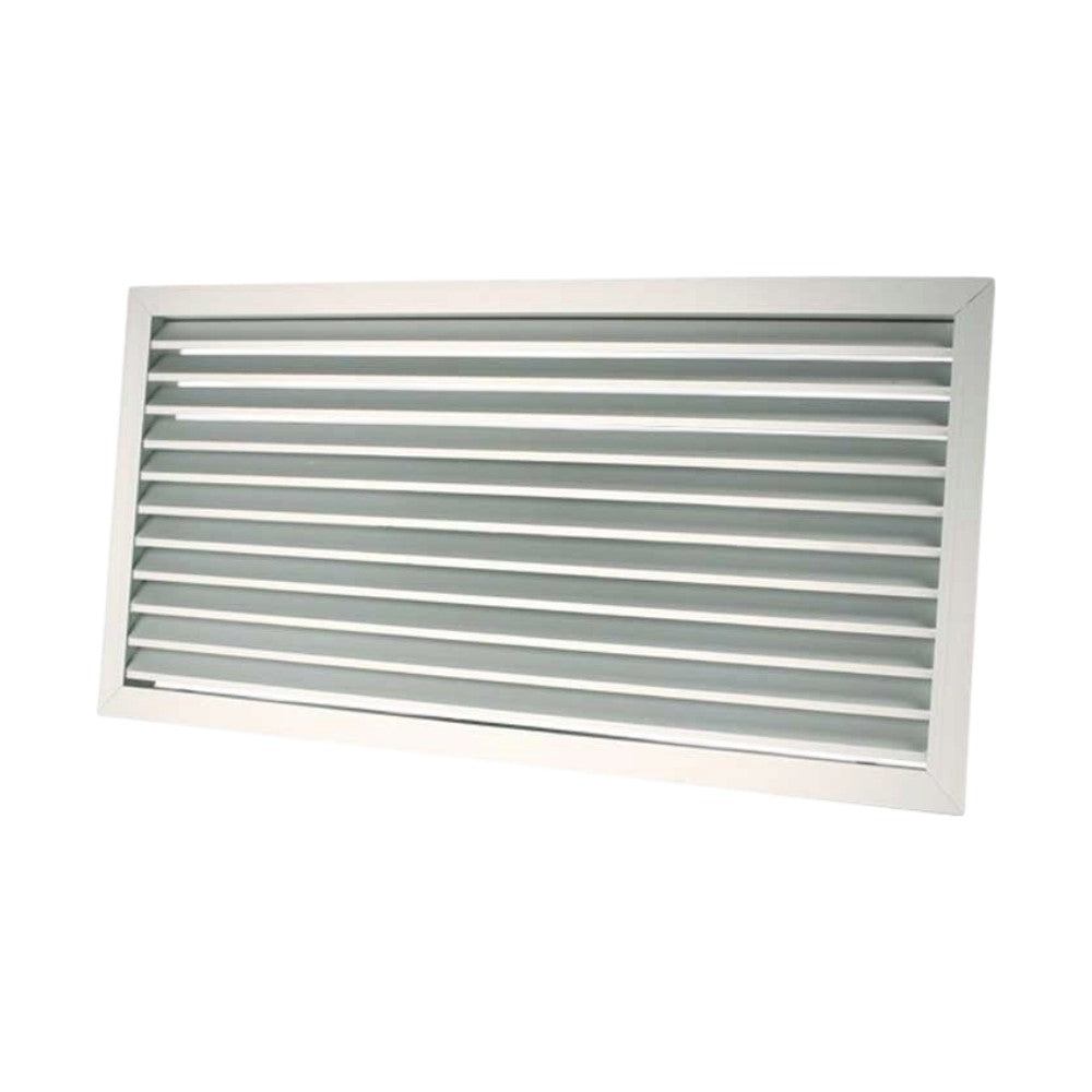 Griglia di ripresa aria alette fisse 45 gradi 50x15 cm per interni ed esterni antipioggia