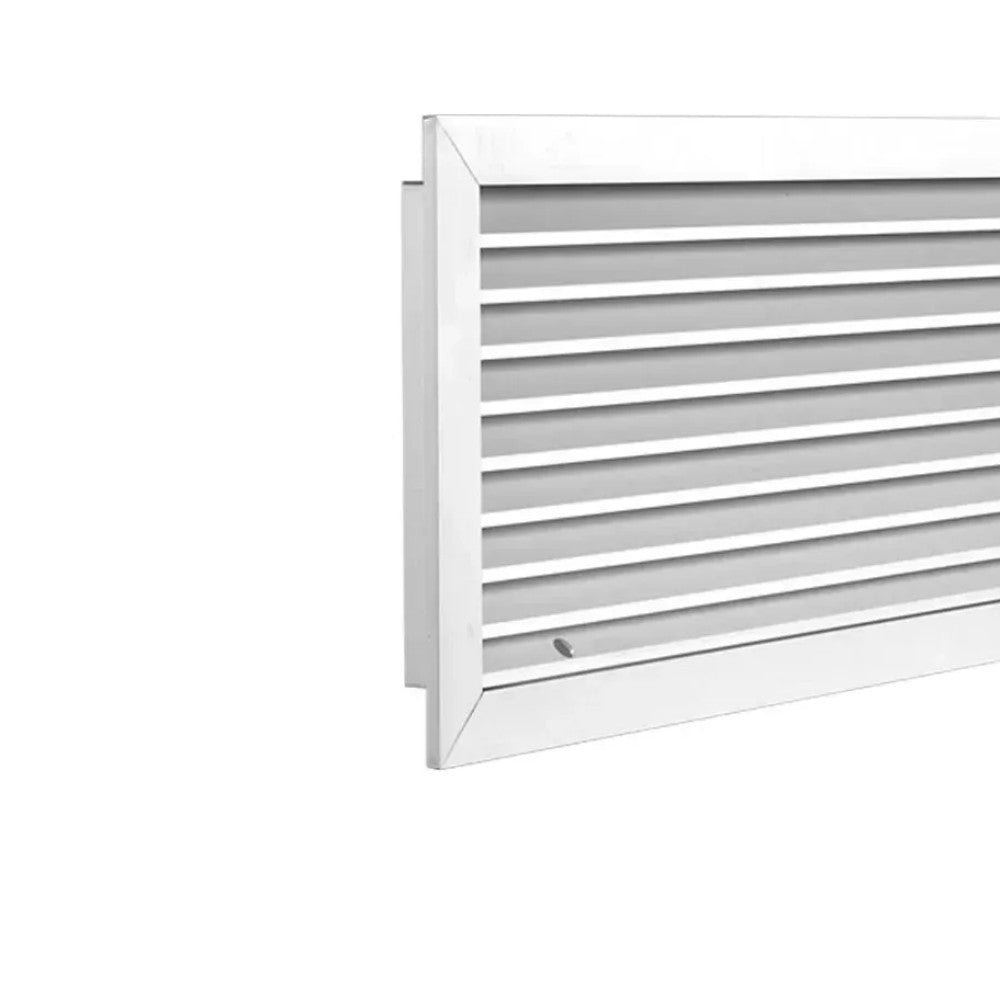 Griglia di ripresa aria alette fisse 45 gradi 50x15 cm per interni ed esterni antipioggia