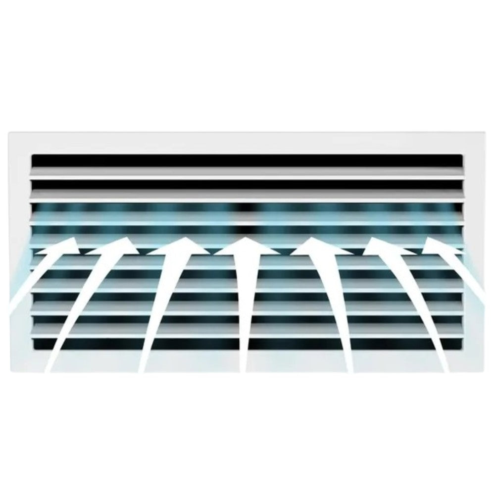 Griglia di ripresa aria alette fisse 45 gradi 50x15 cm per interni ed esterni antipioggia