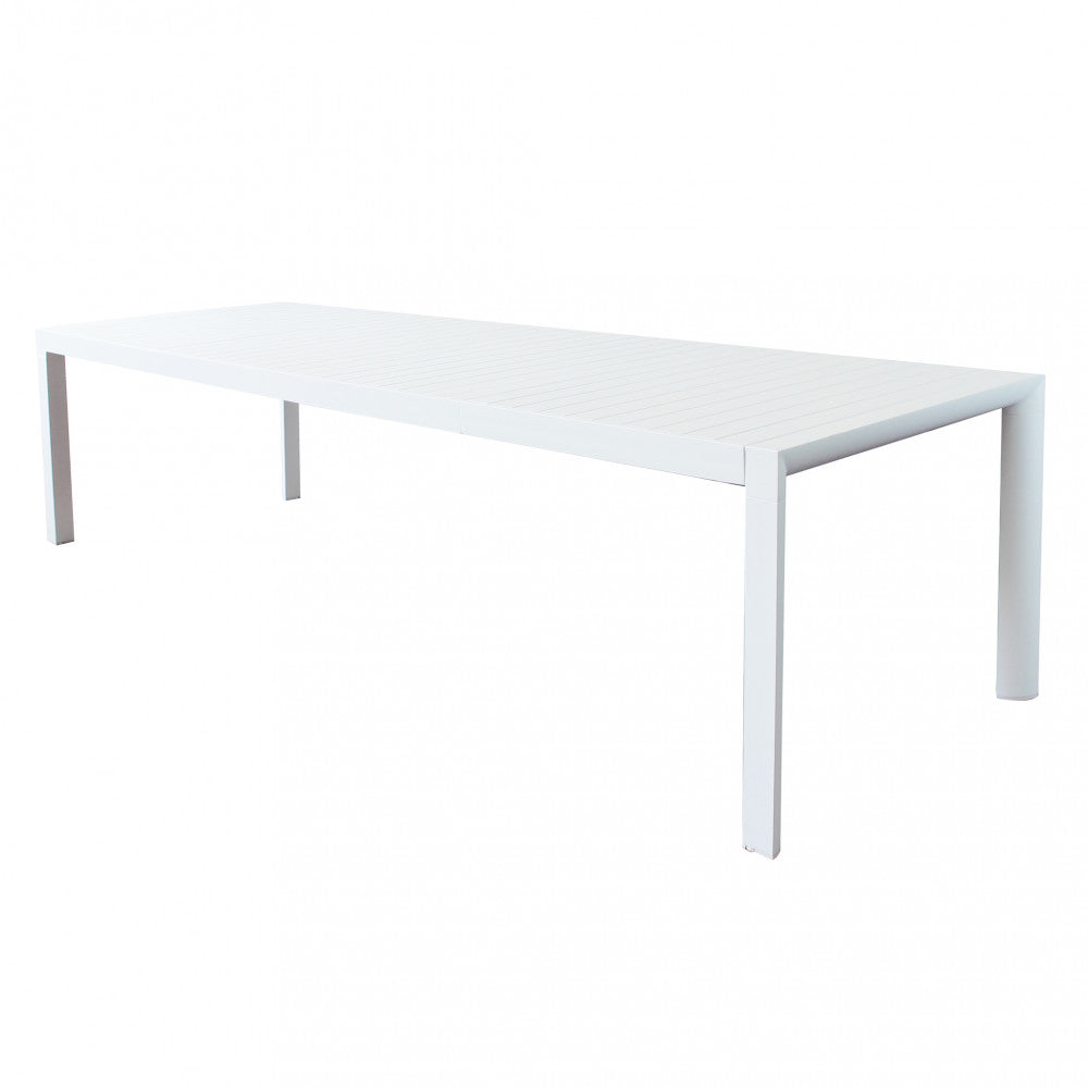 Table de jardin extérieur Springfield en aluminium blanc extensible jusqu'à 3 m 