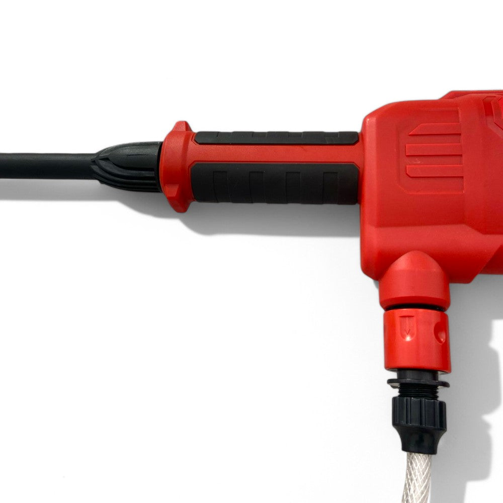 Idropulitrice a batteria 18V getto 2 mt. con lancia lunga e corta tubo flessibile contenitore schiuma 250 ml