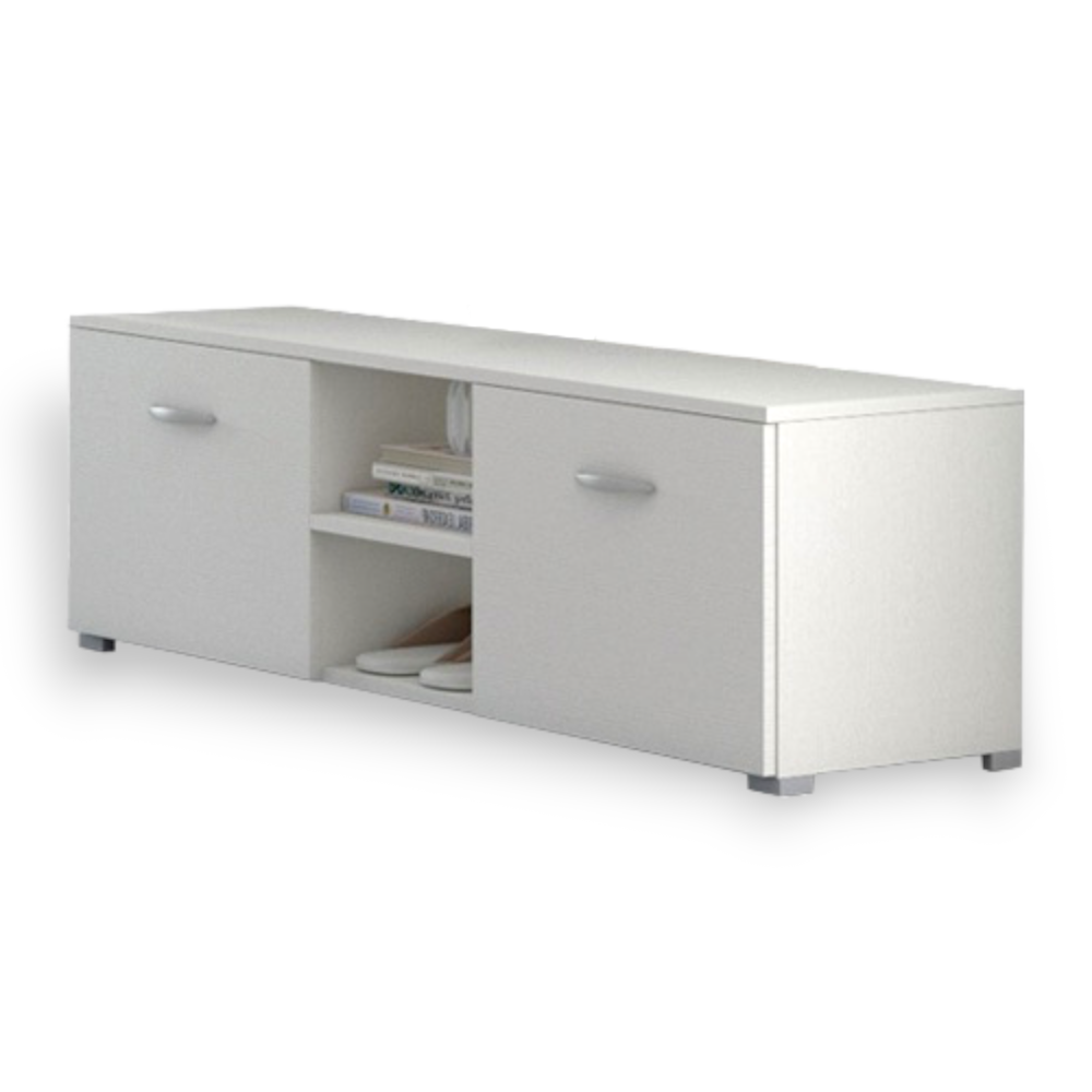 Meuble d'intérieur en bois avec porte range-chaussures et 2 étagères centrales Mingo