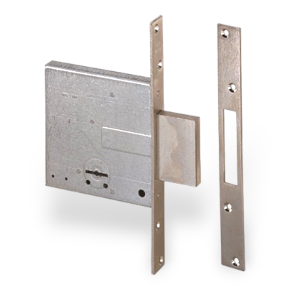 Serrure à mortaise à double panneton CISA 57010 à 4 coups pour châssis en bois