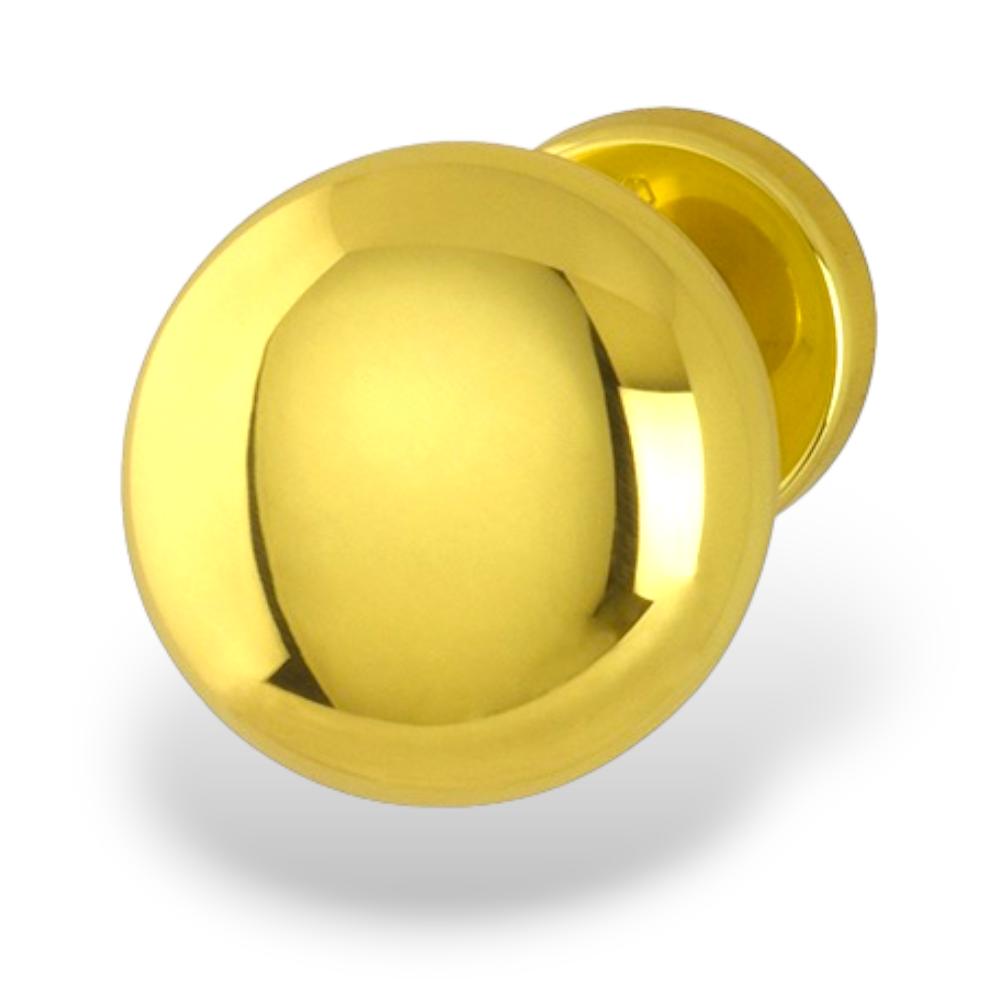 Bouton de poignée en laiton poli Ø75 mm pour portes HOPPE FAMOS