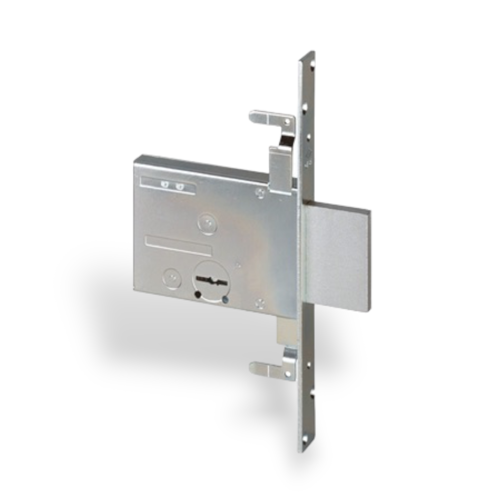 Serrure à double panneton à 4 coups pour profilés en fer CISA 57016