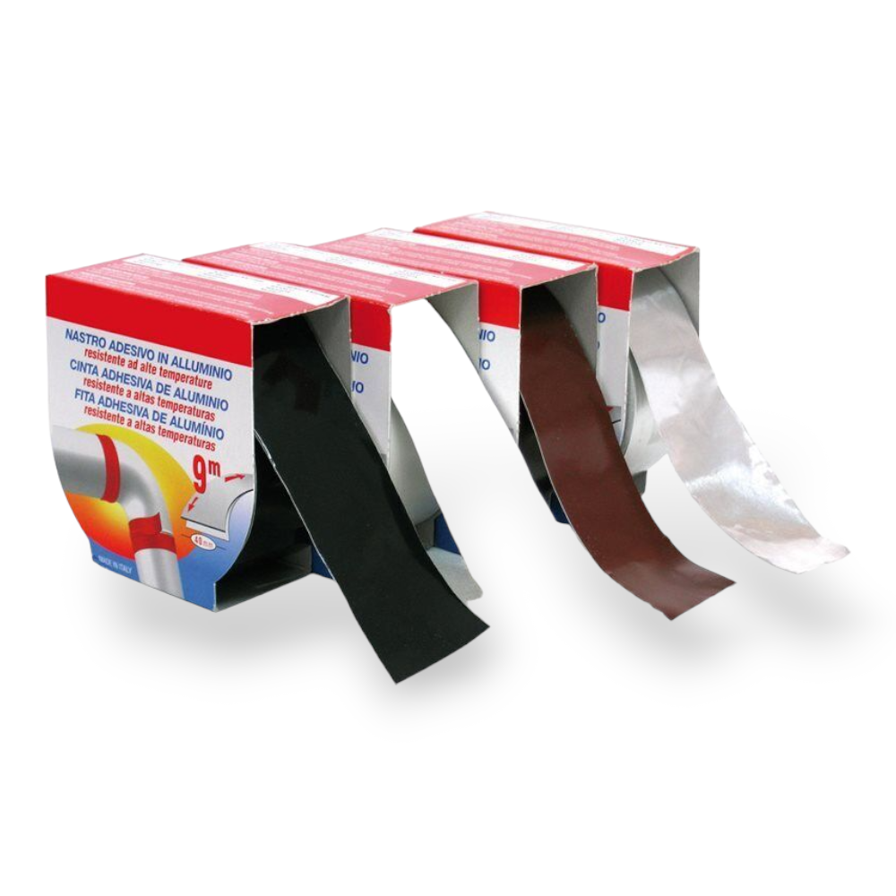 Ruban isolant en aluminium pour sceller les tuyaux de poêle haute température, rouleau de 9 m 