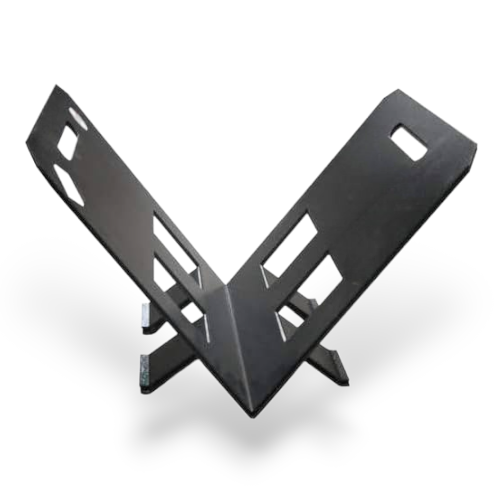 Corbeille à bois en fer forgé peint Pupitre