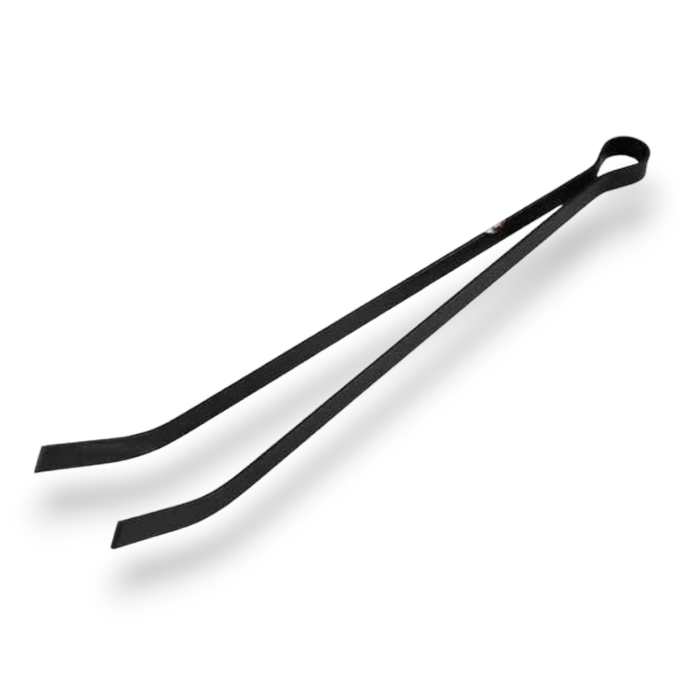 Kit de nettoyage de cheminée comprenant 4 outils en fer forgé, un balai, une pince, un tisonnier et un perchoir porte-outils