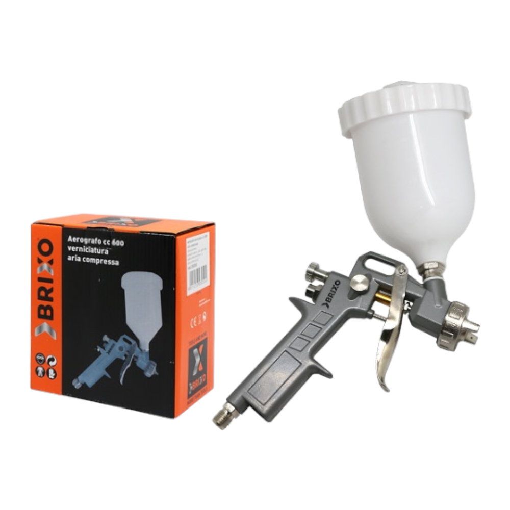 Aérographe de peinture à air comprimé BRIXO 600 cc 