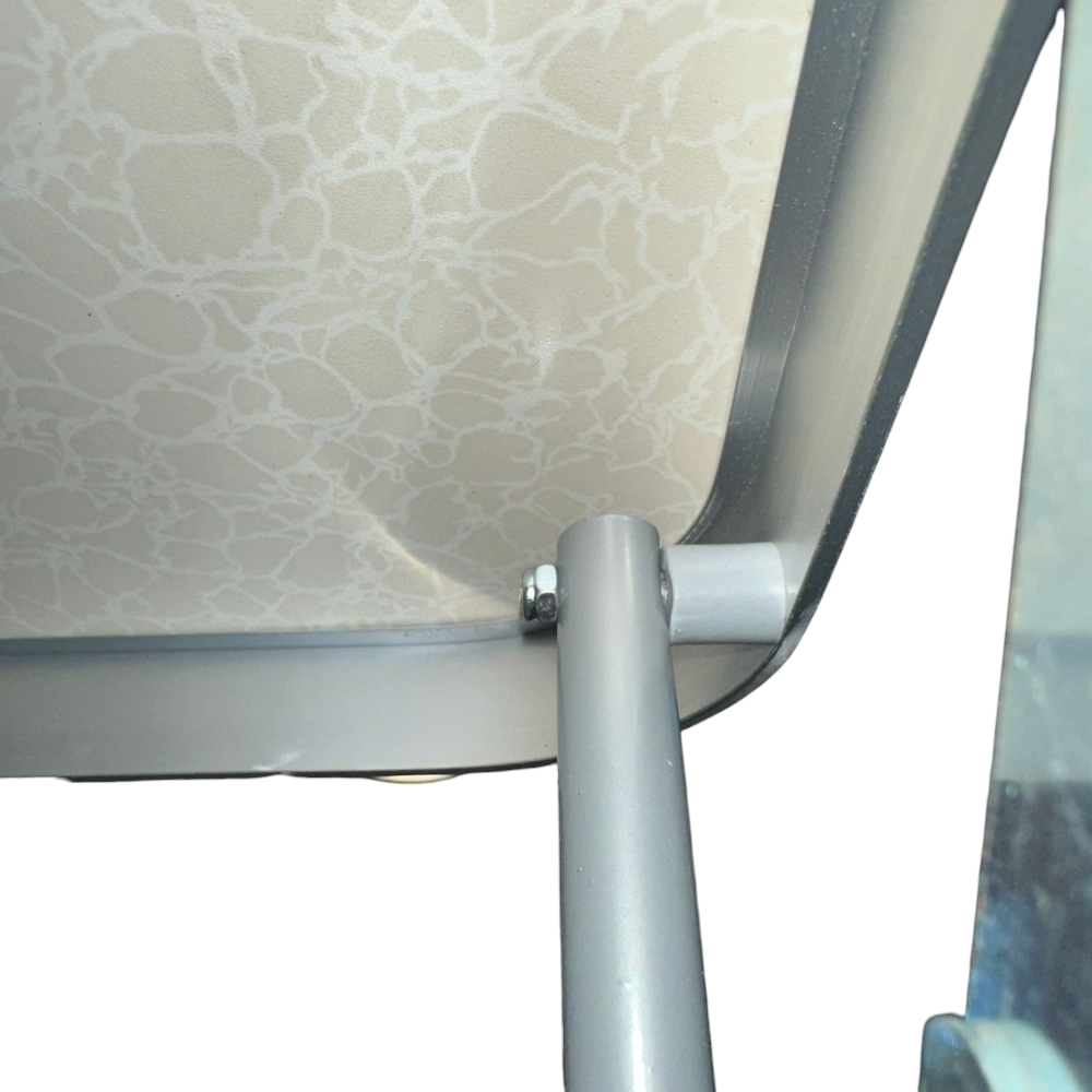 Table basse d'extérieur pliante 80x60 cm avec structure en acier et plateau en mdf Steely