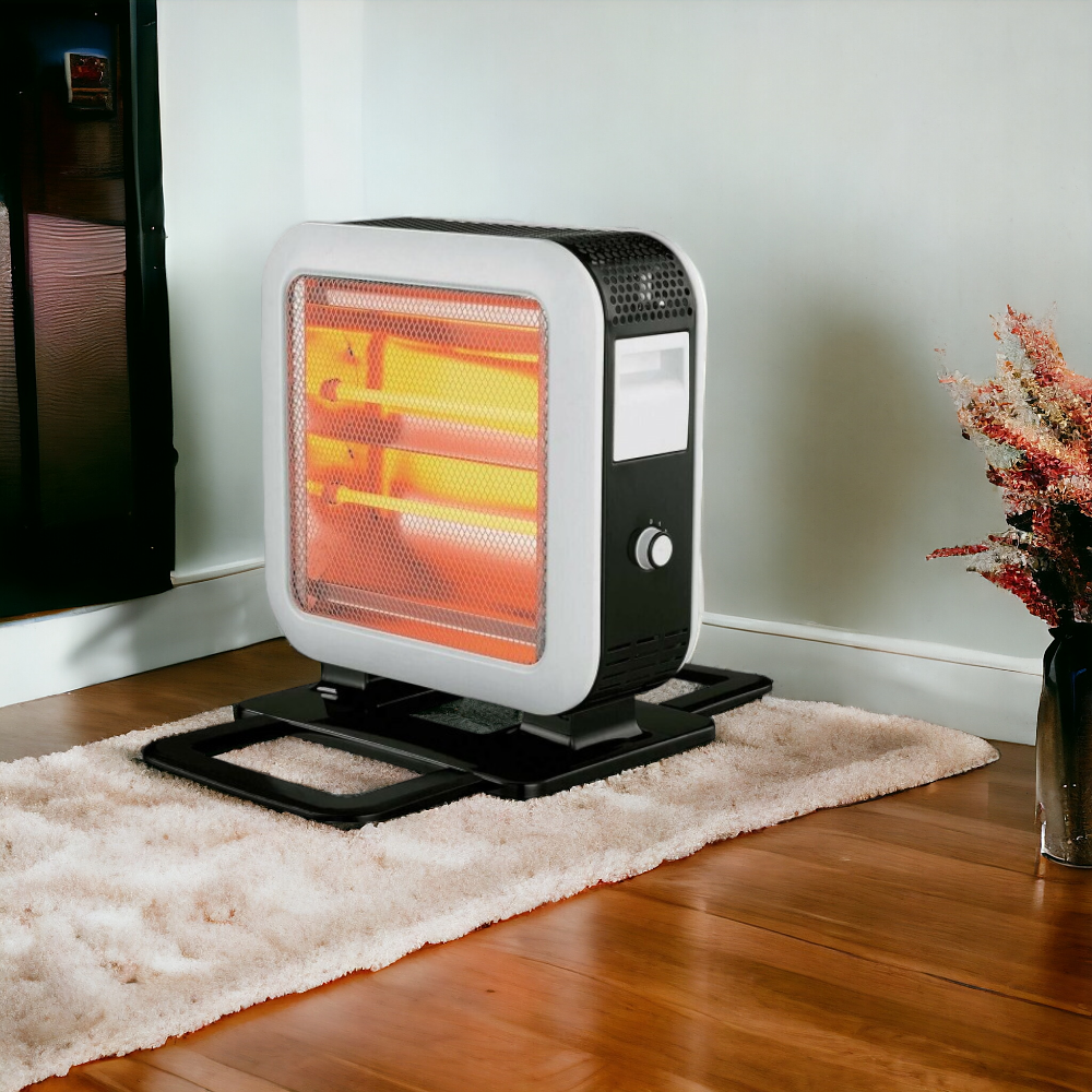 Poêle électrique à quartz 1600w avec base extensible anti-basculement Niklas Double Face