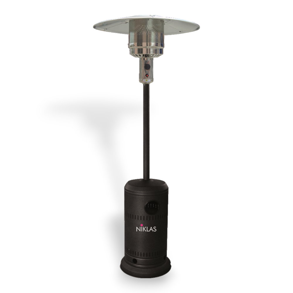 <transcy>Poêle à gaz thermopathique d'extérieur modèle champignon Niklas noir</transcy>