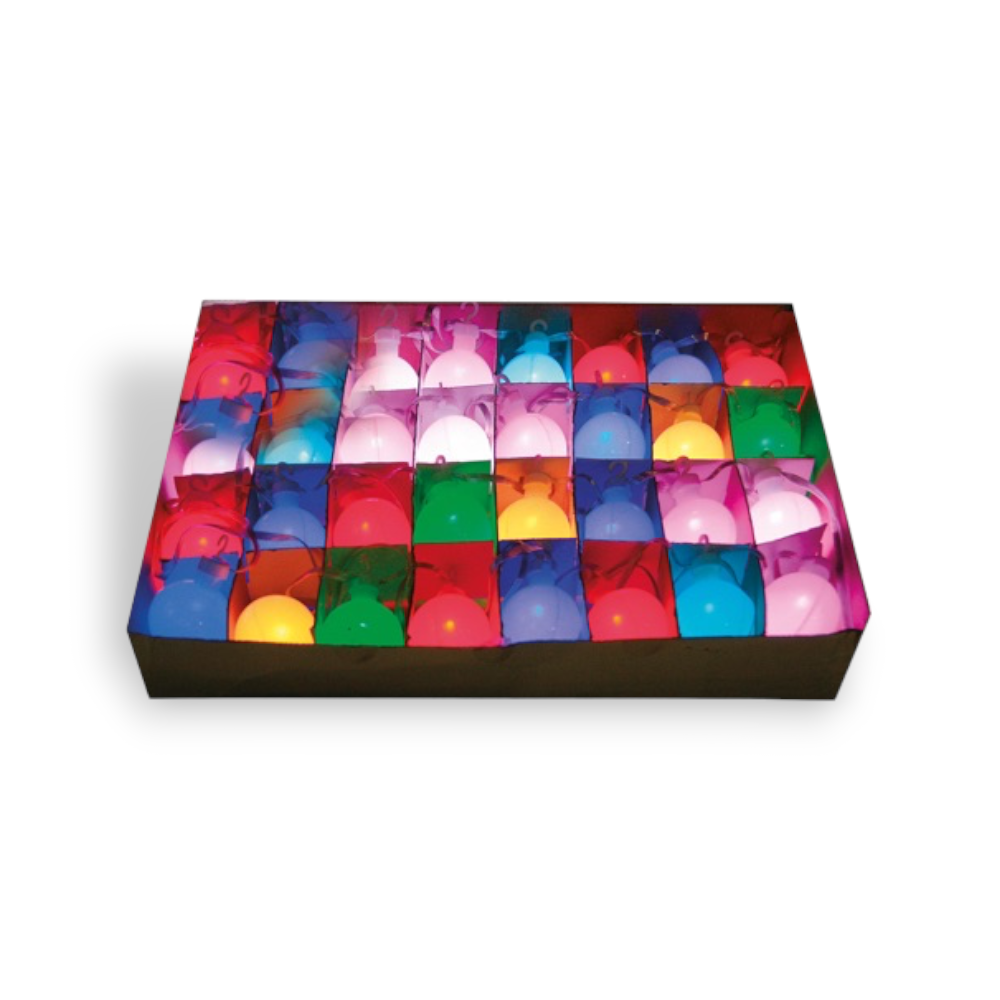 Boules de Noël LED multicolores, pack de 20 Boules Magiques