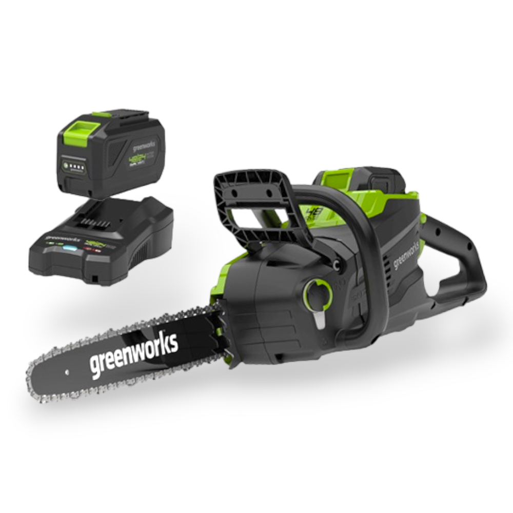 Kit tronçonneuse sans fil 48 V avec moteur sans balais avec batterie et chargeur Greenkorks GD48CS36K