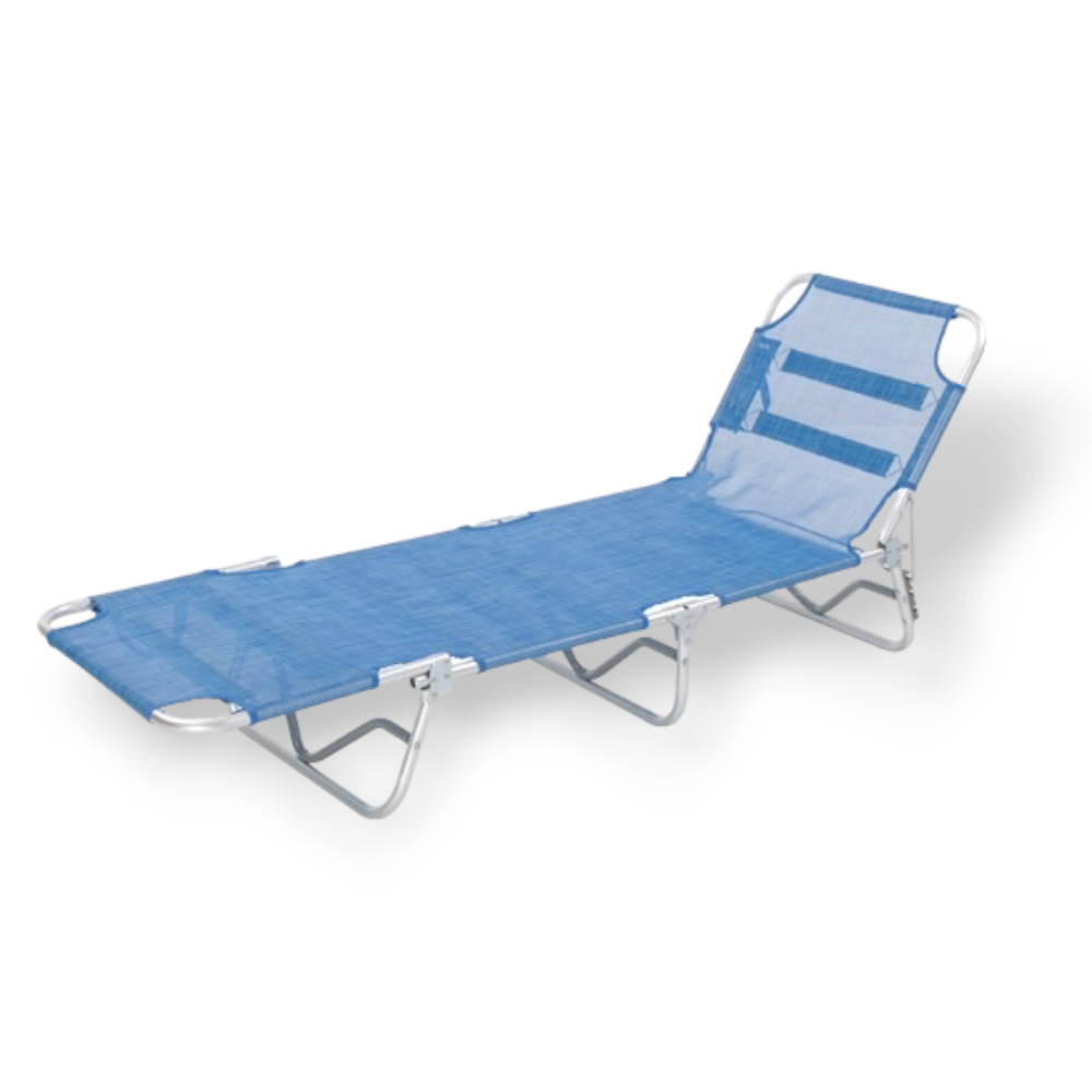 Chaises longues compactes en aluminium pour jardin, plage et camping Modèle Sandwich