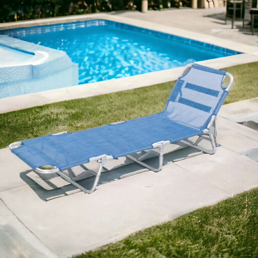 <transcy>Chaises longues compactes en aluminium pour jardin, plage et camping Modèle Sandwich</transcy>