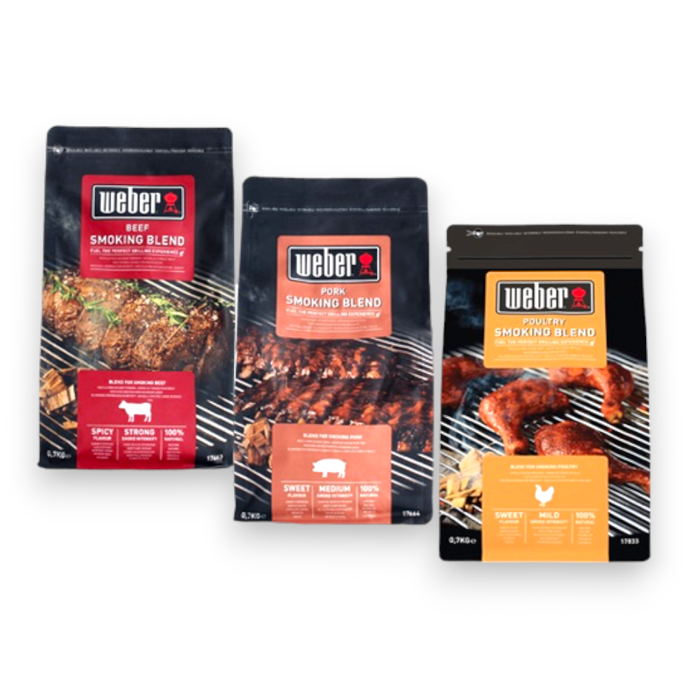Mélange d'arômes boisés pour fumer les viandes au barbecue avec des notes de caramel WEBER 