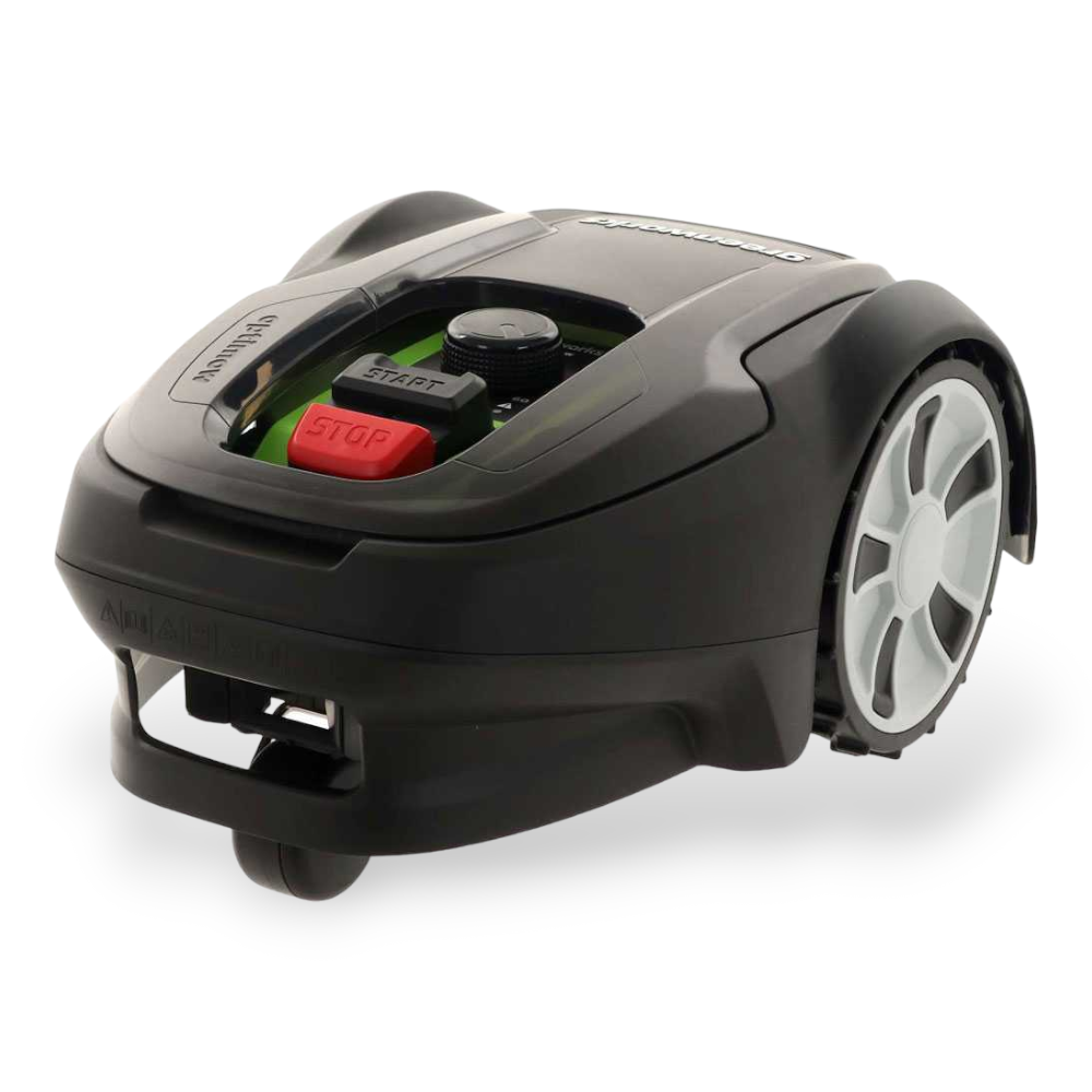 Robot tondeuse Bluetooth silencieux, alimenté par batterie, 48 V, avec contrôle par application Greenworks OPTIMOW 7