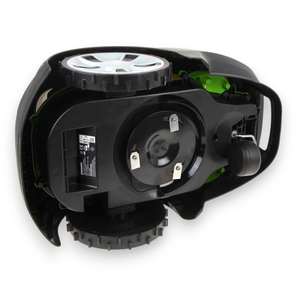 Robot tondeuse Bluetooth silencieux, alimenté par batterie, 48 V, avec contrôle par application Greenworks OPTIMOW 7