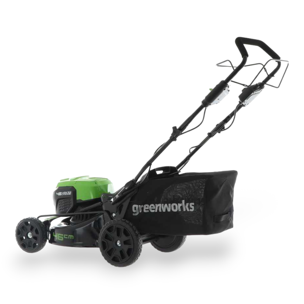 Tondeuse à gazon sur batterie 48 V avec moteur sans balais et coupe 3 en 1 GREENWORKS G48LM46SP