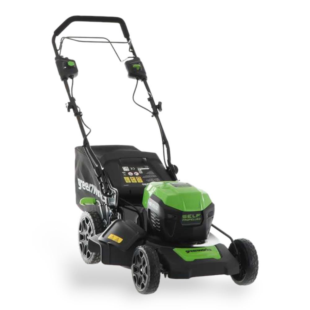 Tondeuse à gazon sur batterie 48 V avec moteur sans balais et coupe 3 en 1 GREENWORKS G48LM46SP