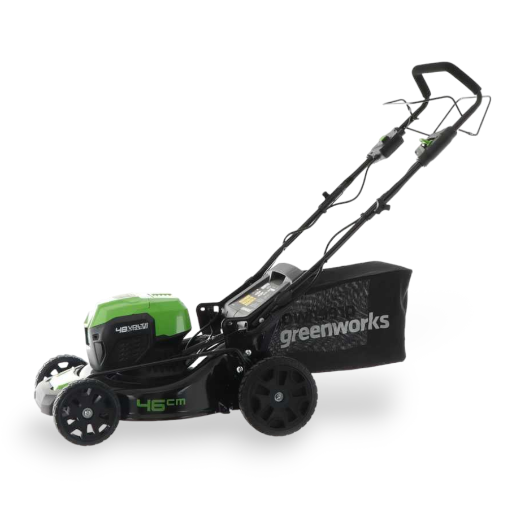 Tondeuse à gazon sans fil 48V avec coupe réglable 3en1 GREENWORKS G48LM46SPK4 KIT