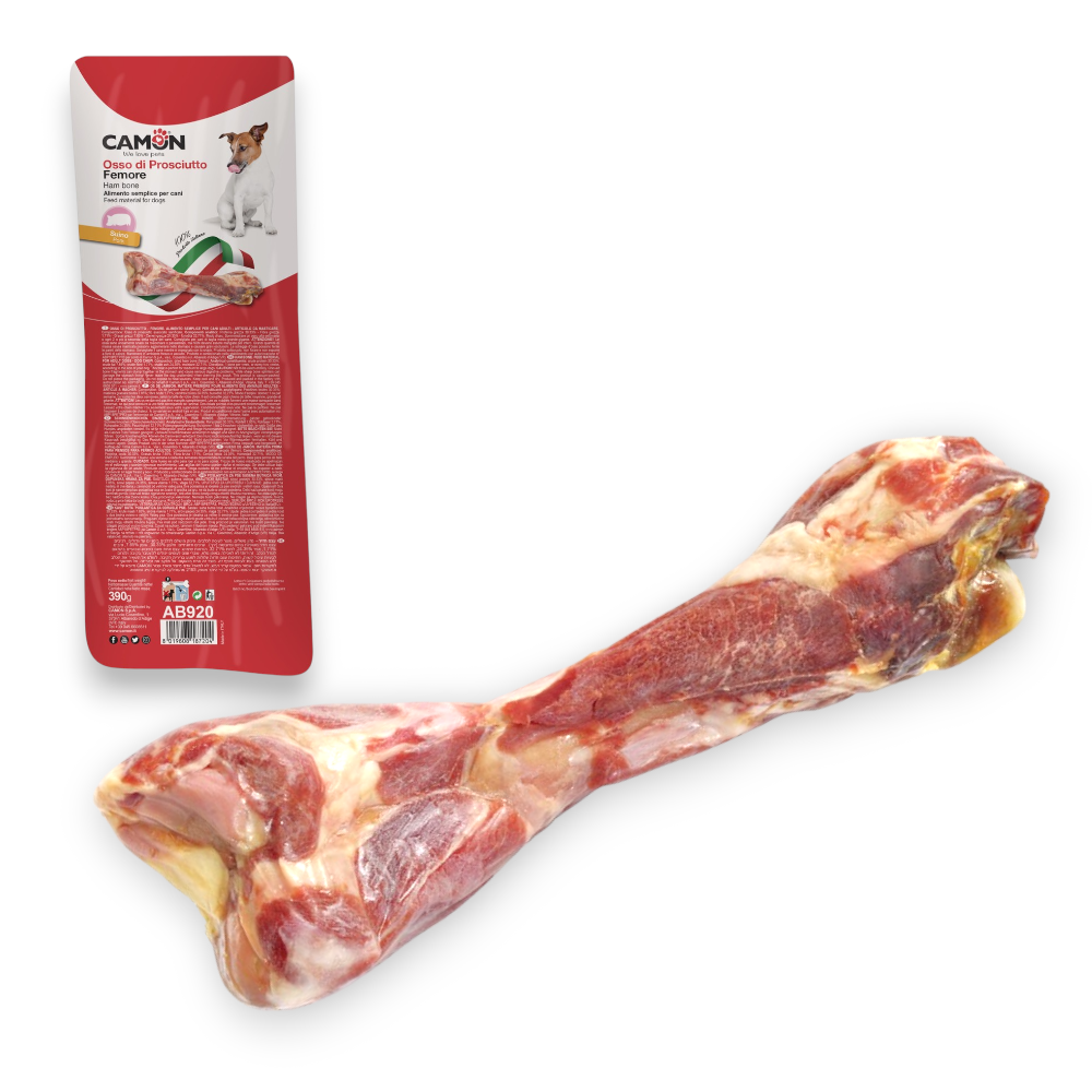 Os de jambon séché pour chien adulte à mâcher 100% naturel CAMON
