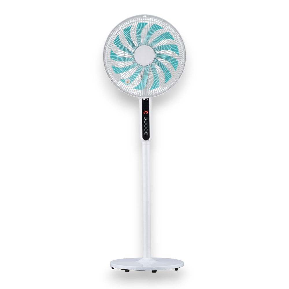 Ventilateur sur pied à 13 pales avec moteur silencieux et écran tactile avec hauteur réglable sur 3 niveaux 
