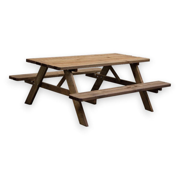Tavolo pic nic 180x120x70 cm in legno con panche da campeggio