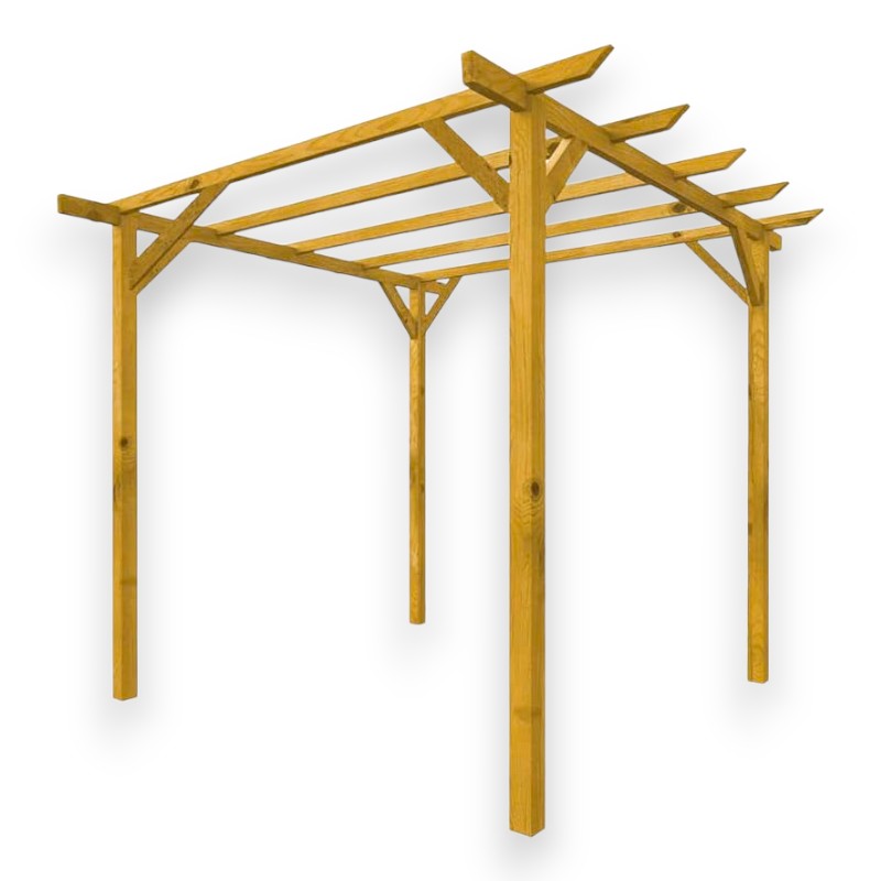 Pergola Basic en bois massif imprégné 3x3 m