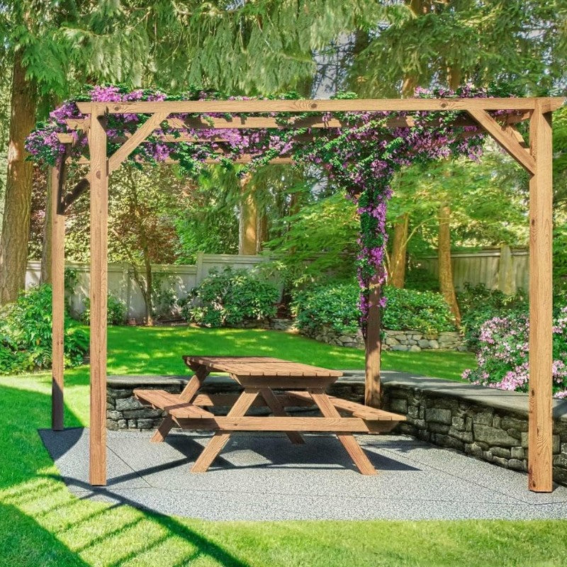 Pergola Basic en bois massif imprégné 3x3 m