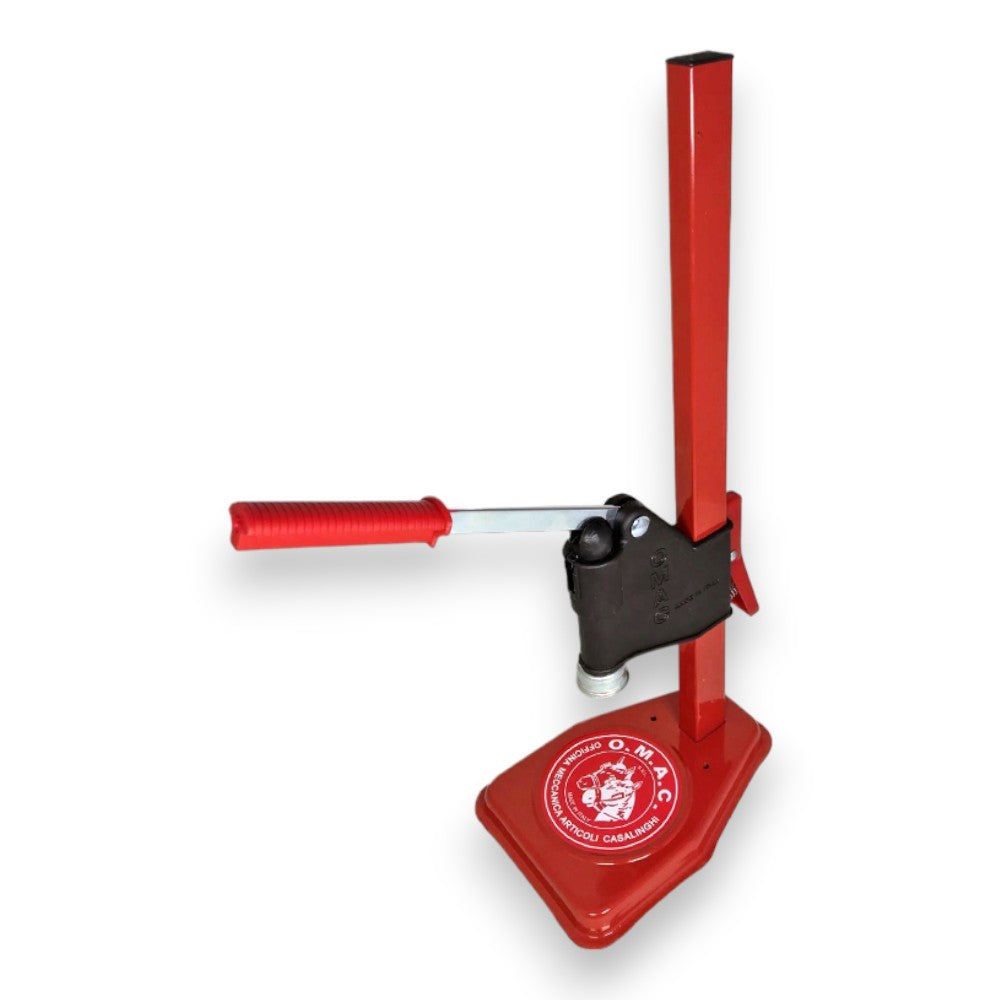 Boucheuse manuelle avec verrouillage des trous pour capsules couronnes sur bouteilles de transformation de tomates OMAC