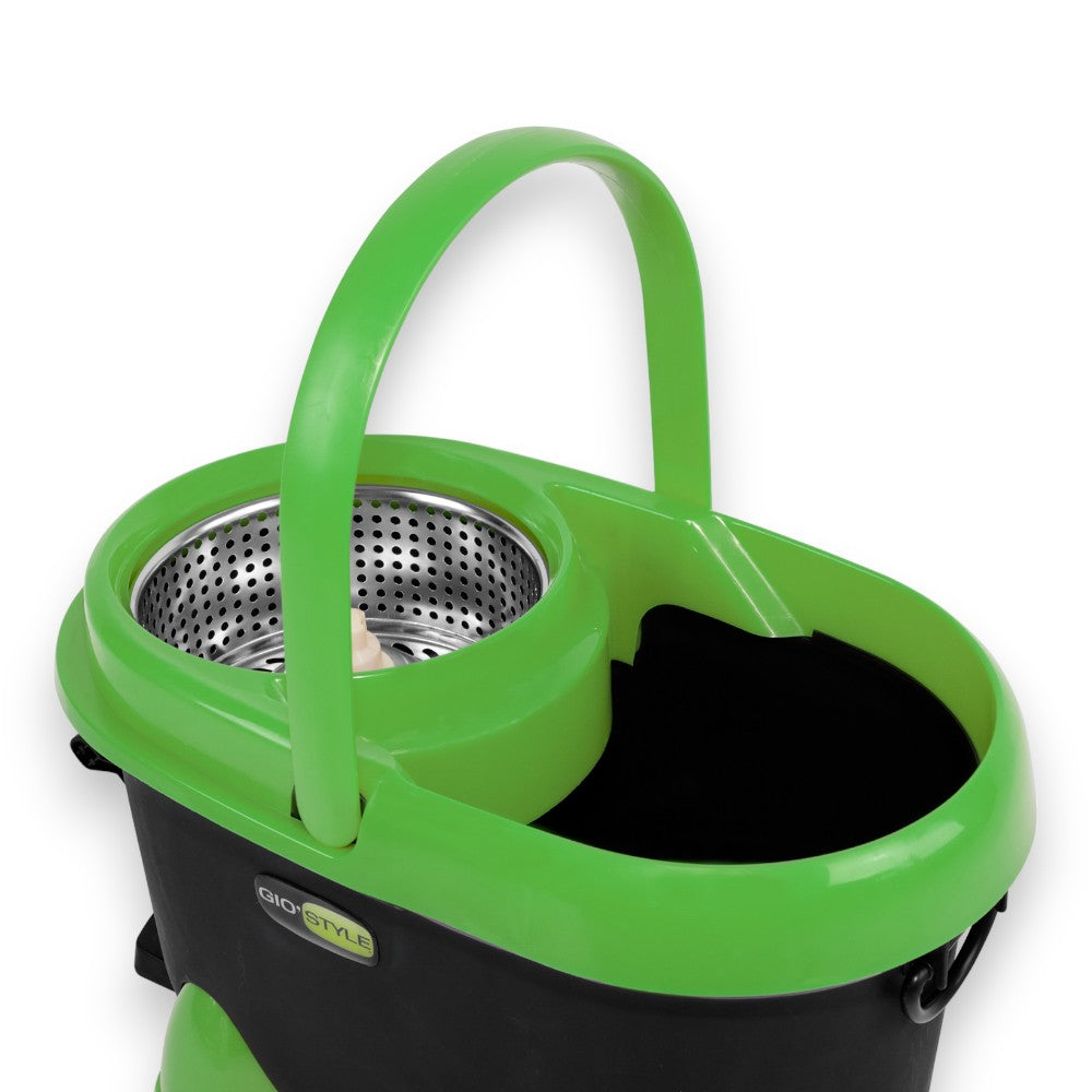 Seau à vadrouille pour le nettoyage des sols avec panier rotatif pour tous types de sols Spin Mop 360 GiòStyle 