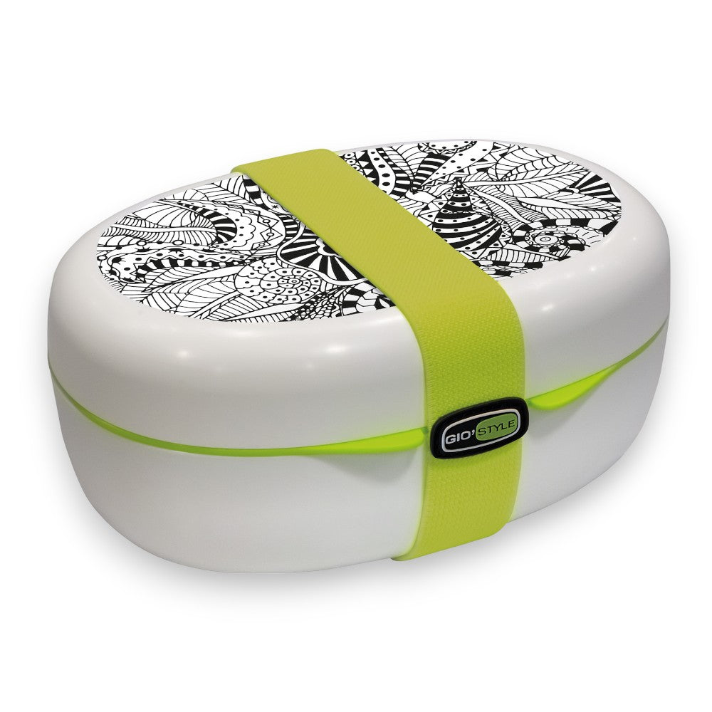 Récipient alimentaire de 1,3 litre avec séparateur interne et fermeture avec élastique X-Food GiòStyle