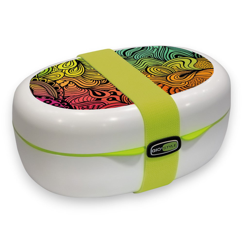 Récipient alimentaire de 1,3 litre avec séparateur interne et fermeture avec élastique X-Food GiòStyle